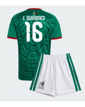 Billige Fotballdrakt Mexico Julian Quinones #16 Replika Hjemmedraktsett Barn VM 2026 Kortermet (med bukser)